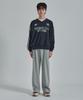 PAPERBOY Pintuck Wide Sweatpants - Melange