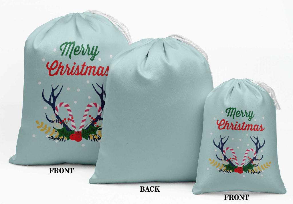 Darling Souvenir Blue House & Tree Christmas Party Supplies Gift Pouches Favor Candy Bags 15