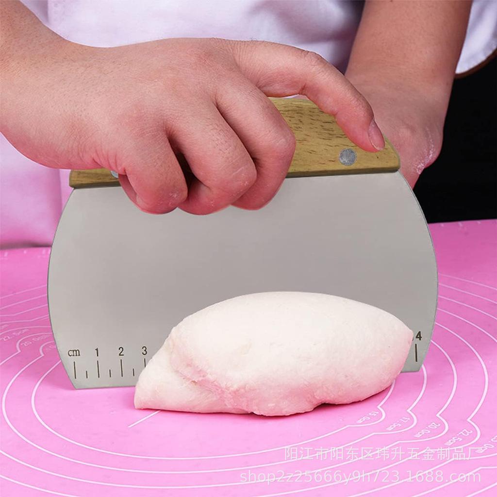 Stainless Steel Dough and Nougat Cutter with Scale for Baking