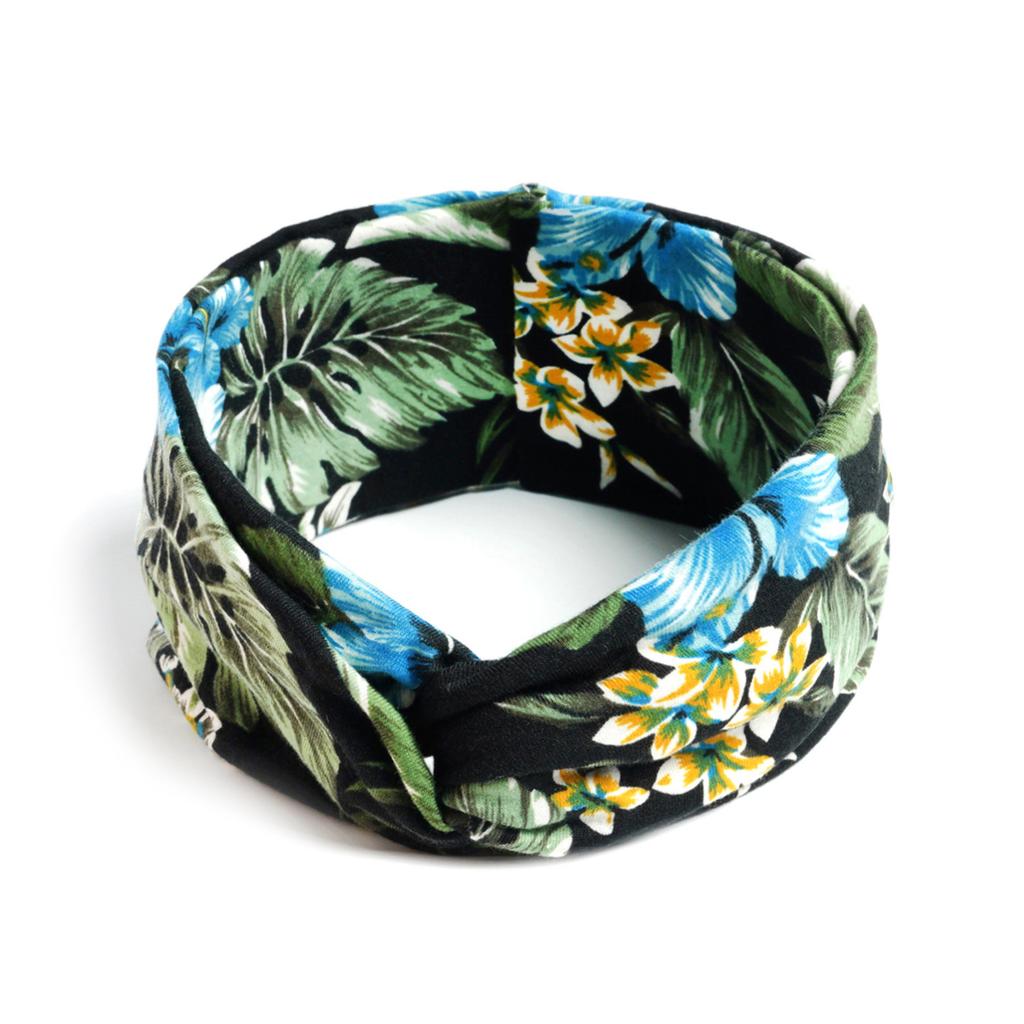 Bohemian Cross Knotted Headband Gypsy Yoga Sports Headband Wide Female Stretch Headband