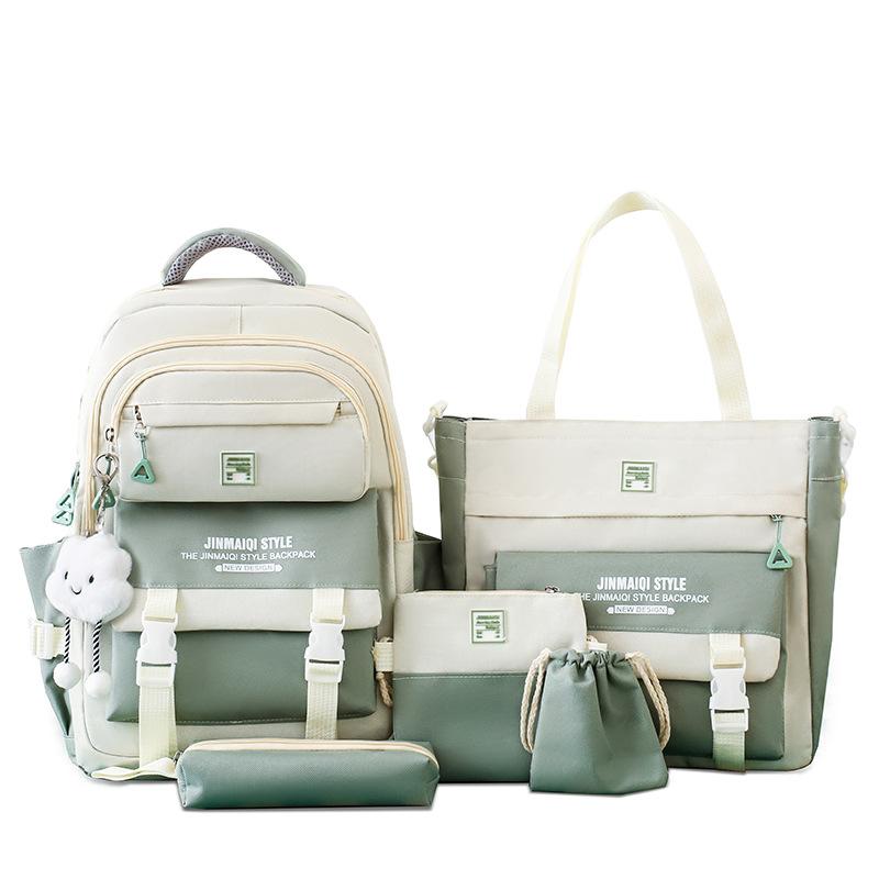 Schoolbags for Children Elementary School Students  Girls Junior High School Students  High School Five Piece Backpack
