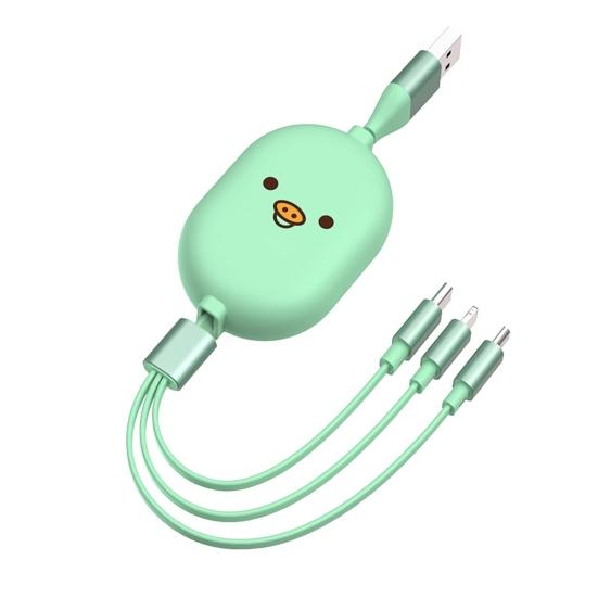 Retractable 3 in 1 Data Wire Charging Cable for Apple/Android/Type-c Connectors