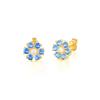 Best Selling Flower Stud Earrings S925Ins Wind Mini Diamond Six Valve Flower Stud Earrings