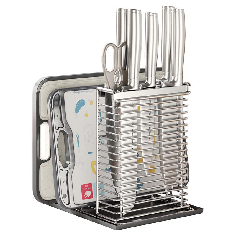 Guan Zhuo Jia 304 Rostfritt Stål Kökskniv & Redskapställ