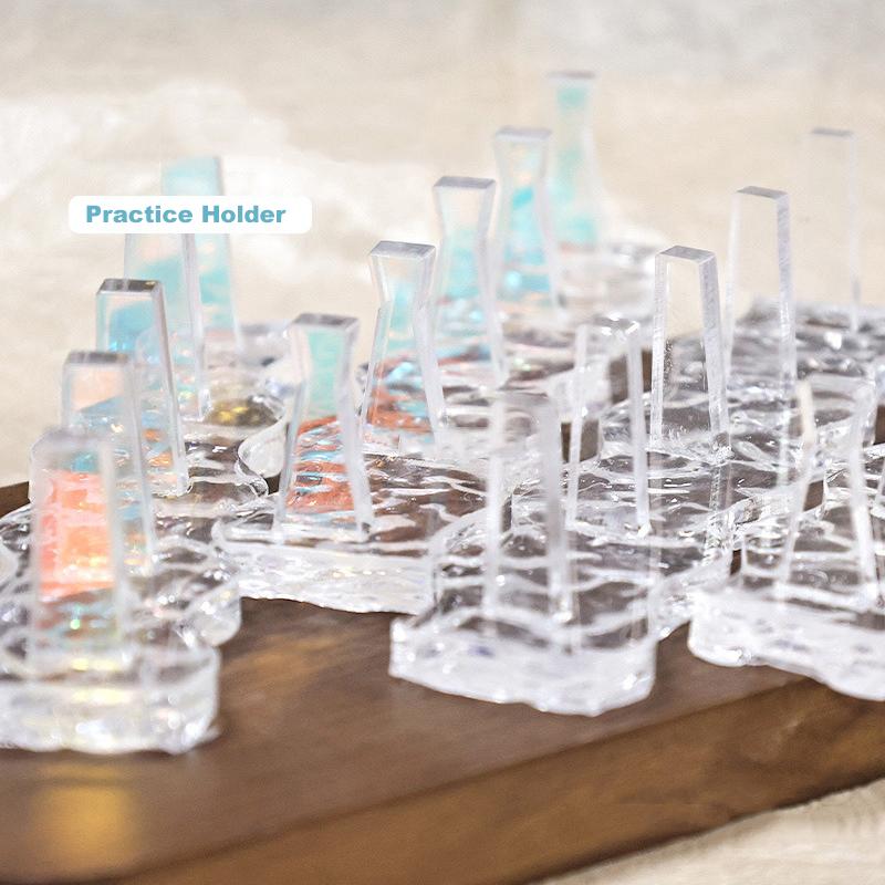 Non-Magnetic Nail Stand For Press On Nails Display Acrylic Nail Tips Practice Holder Reusable Nail Stand For Beginners Diy Salon