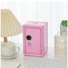 Kawaii Metal Storage Cabinet with Key Lock Mini Safe Desktop Organizer Pink Purple Blue Metal Box Cute Table Decoration