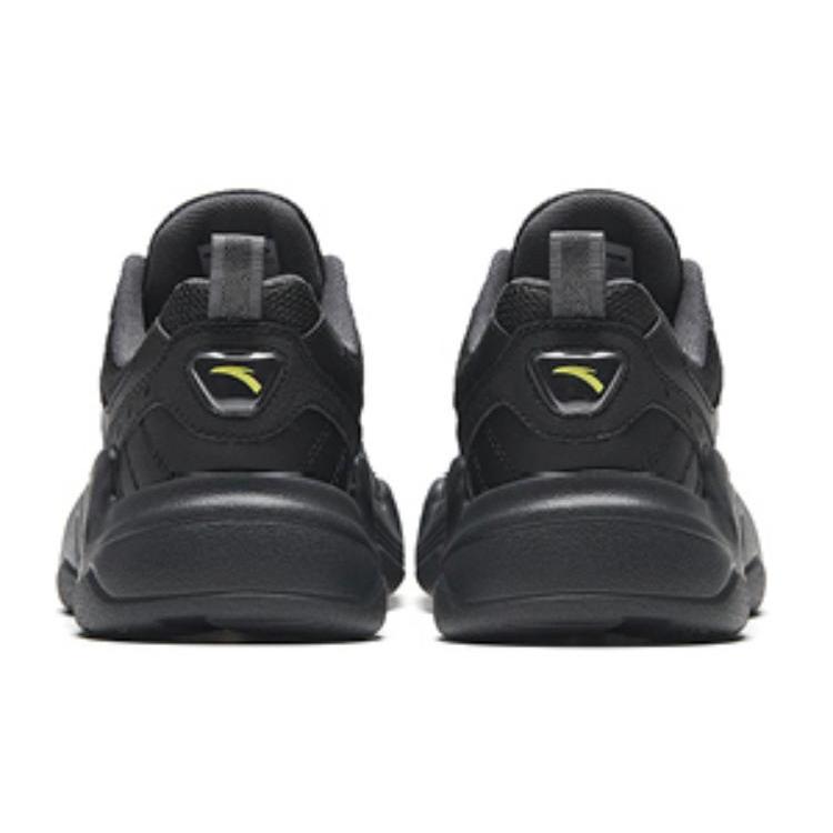 Anta Little Walker Abrasion Resistant Low Top Chunky Sneakers Men's Black 112338813-6