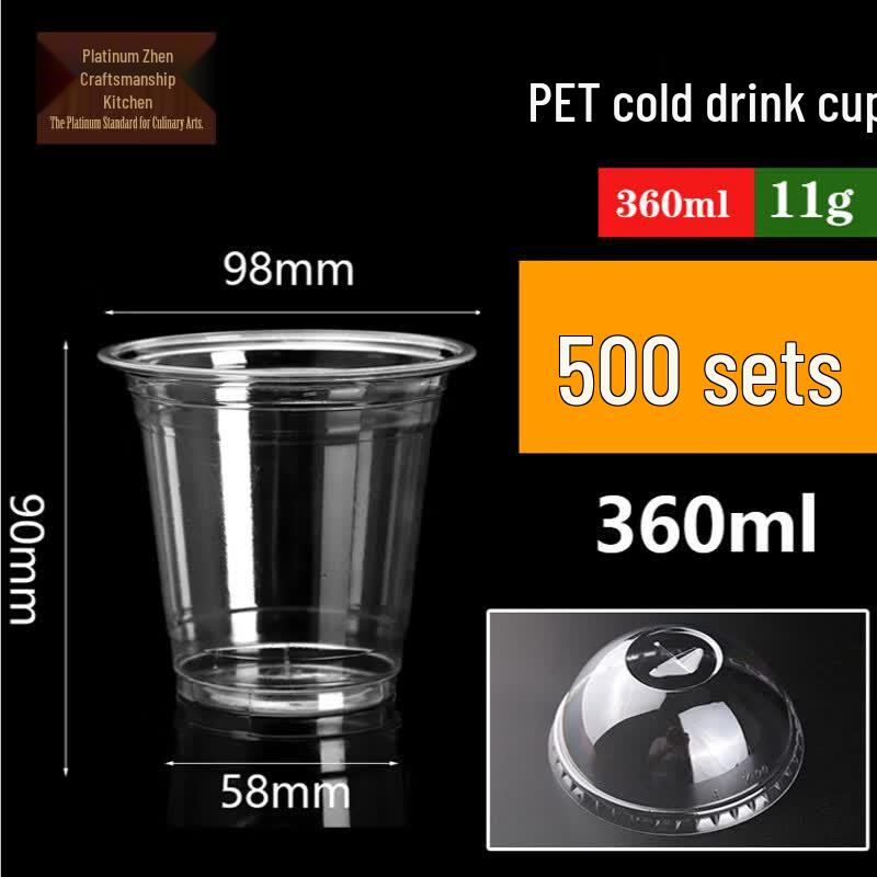 Disposable Plastic Cold Drink & Sundae Cups with Dome Lids