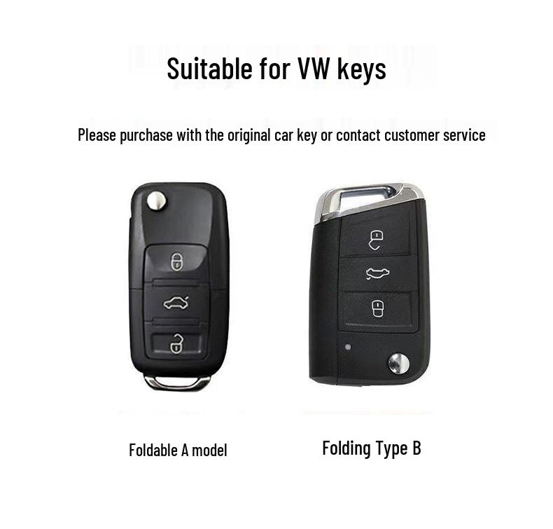 Volkswagen Polo, Lavida, Sagitar, Bora Key Cover Shell for T-Cross, Golf, and Women's High-End Buckle Bag.