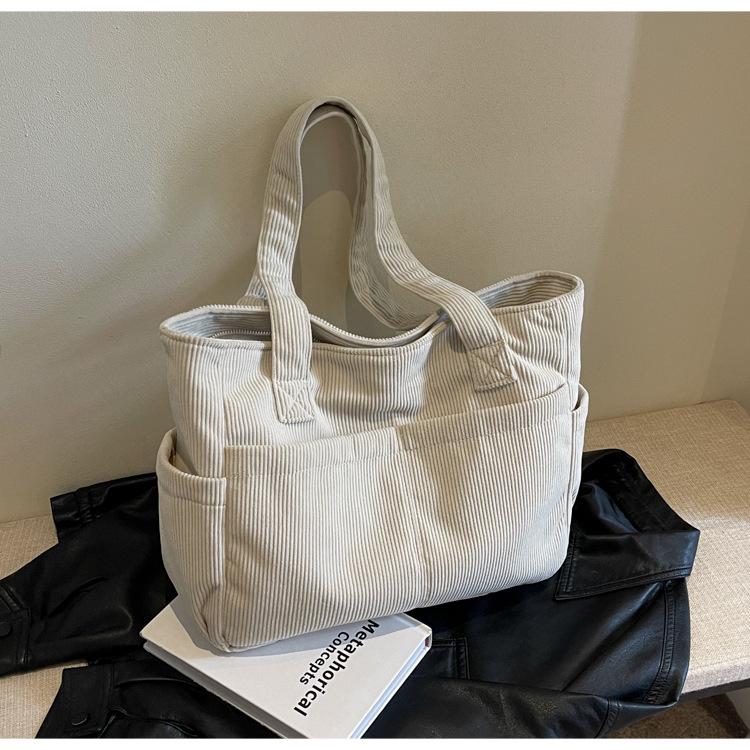 Japanese Style Large-Capacity Canvas Crossbody Bag - Casual Tote & Commuter Shoulder Handbag