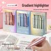 Gradient Eye-Protection Fluorescent Highlighter and Marker Set for Students, Journaling, Painting, and Doodling