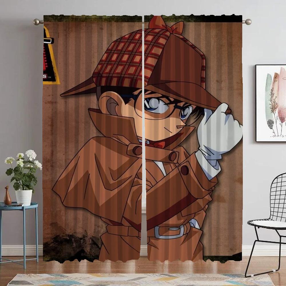 

Home Interior Curtains for Camera Detective Conan Living Room Curtain Kitchen Curtains 2 Pieces Partition Shades Blackout Child W50xH70cmx2pcs-CL