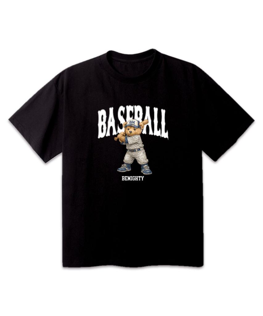BEMIGHTY Bm Bear Baseball Team Oversized Short Sleeve T-Shirt [Navy]