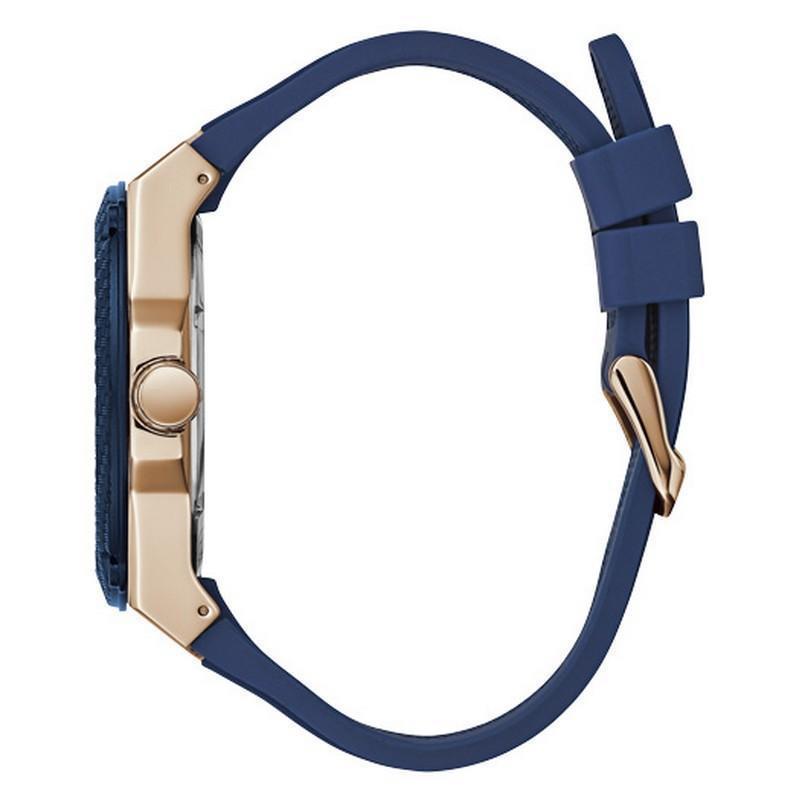 Guess Orologio da uomo Legacy W1049G2 con quadrante blu e silicone blu