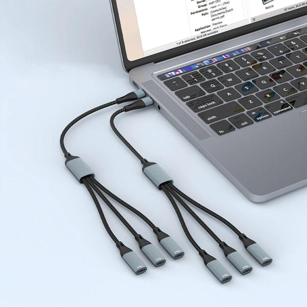 Aluminum Alloy Shell Multiple Splitter Adapter TPE Plastic USB Power Charging Hub  Power Charging