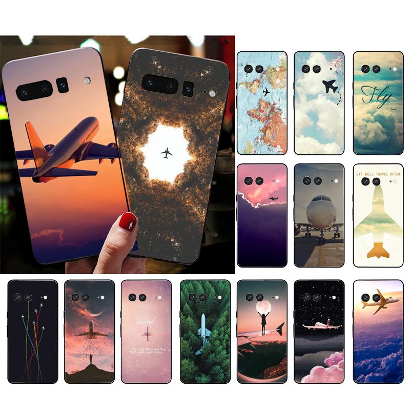 Aircraft Airplane fly travel cloud Plane Phone Case For Google Pixel 10 Pro 9 Pro XL 9A 8 7 6 Pro Pixel 8A 7A 6A Pixel 8 7 6 5