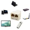 1- bis 2-Wege-Cat6/5/5e-RJ45-Buchse, Dual-LAN-Ethernet-Netzwerk-Splitter-Adapter