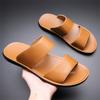 Fashion Gladiators Fashion Men Luxury Brand Pu Leather Casual Slippers Summer New Beach Slippers For Men Non Slip Flat Sandals