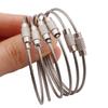 10PCS Screw Locking Wire Rope Key Chain 110MMx1.5MM Durable Stainless Steel Keyring Gadget Outdoor Tool DIY Camp Luggage Tag ZYF