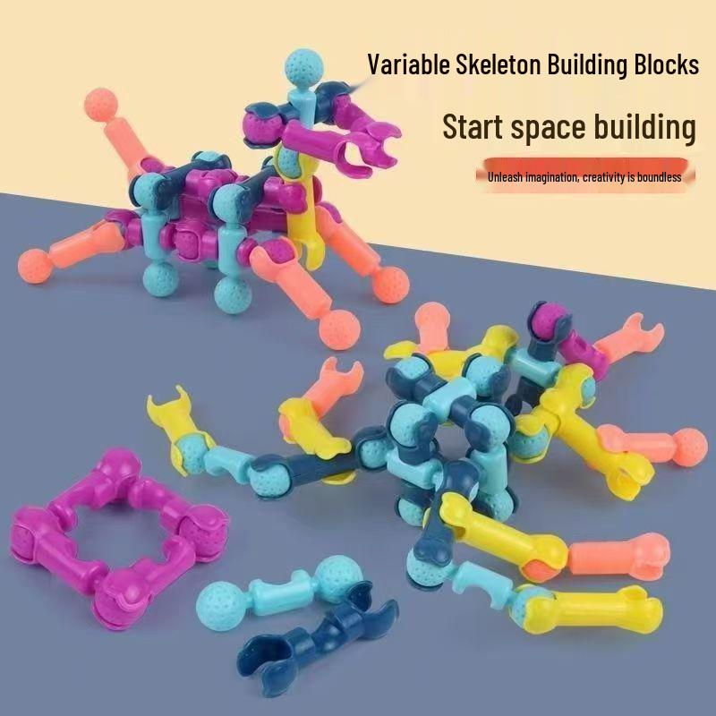 Adjustable Skeleton Building Blocks: Educational, Multi-Functional Toys for Children's Early Learning