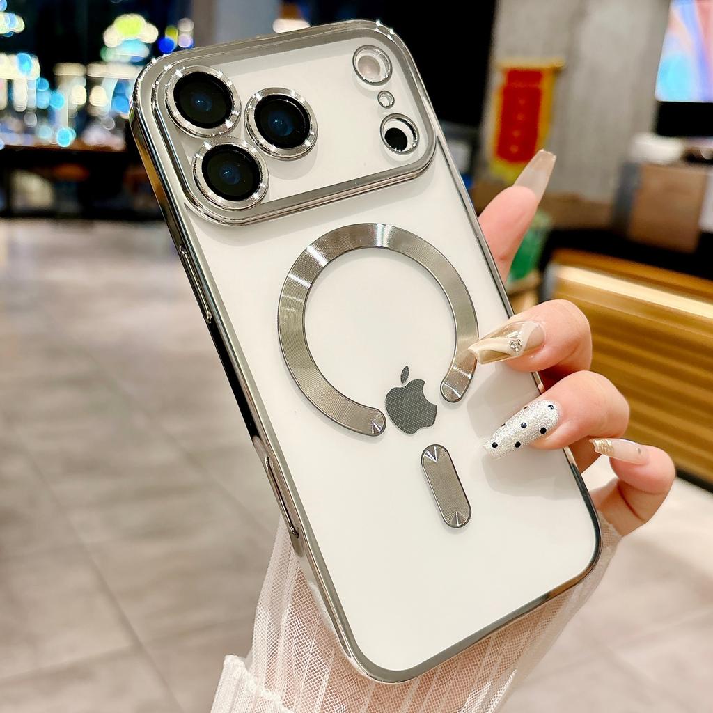Official Colors Soft Electroplating Magnetic Case For iPhone 17 Air 16 15 14 13 12 Pro Max Plus 11 for Magsafe  HD Cover
