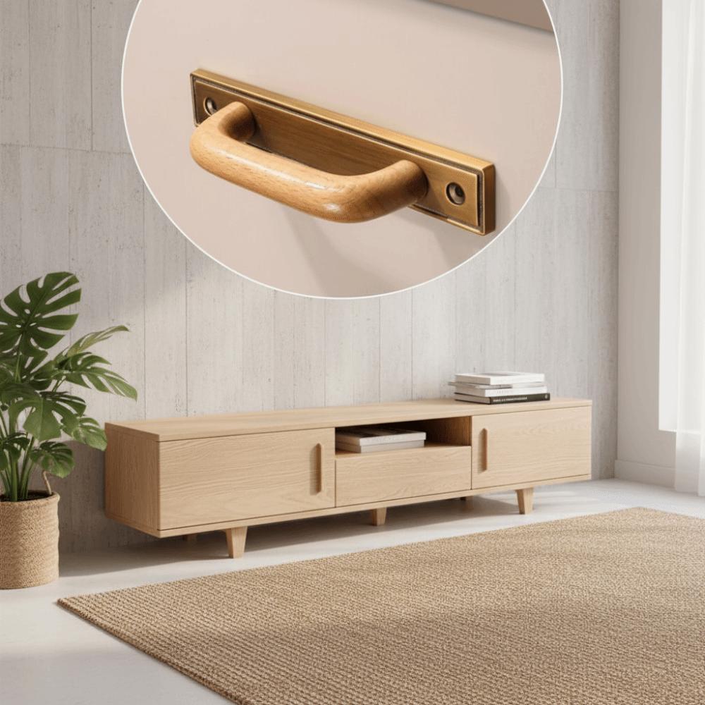 Bronze Colour Solid Wood Cabinet Handle Decorative Cabinet Pull Retro Pull Handle Wardrobe