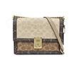 [Gebraucht] Hutton 21 Klassische Monogramm-Farbblock-Persönlichkeit Leder- und Schlangenhautbeschichtetes Canvas Kleine Schulter-Crossbody-Tasche - Gut #5E4R50