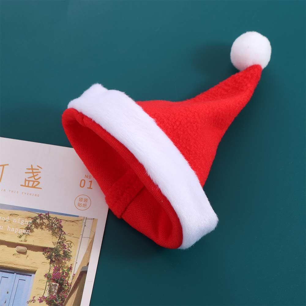 Christmas Hat 10CM Cotton Doll Clothes Plush Cloak Plush Toys Clothes  Girl Gift