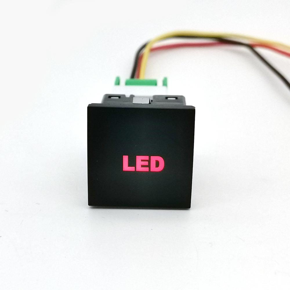 1PC DC12V Car LED DRL Camera Power ON off Fog Light Switch Button with wire For Golf 6 Jetta MK6 Scirocco Touran 2006 - 2012