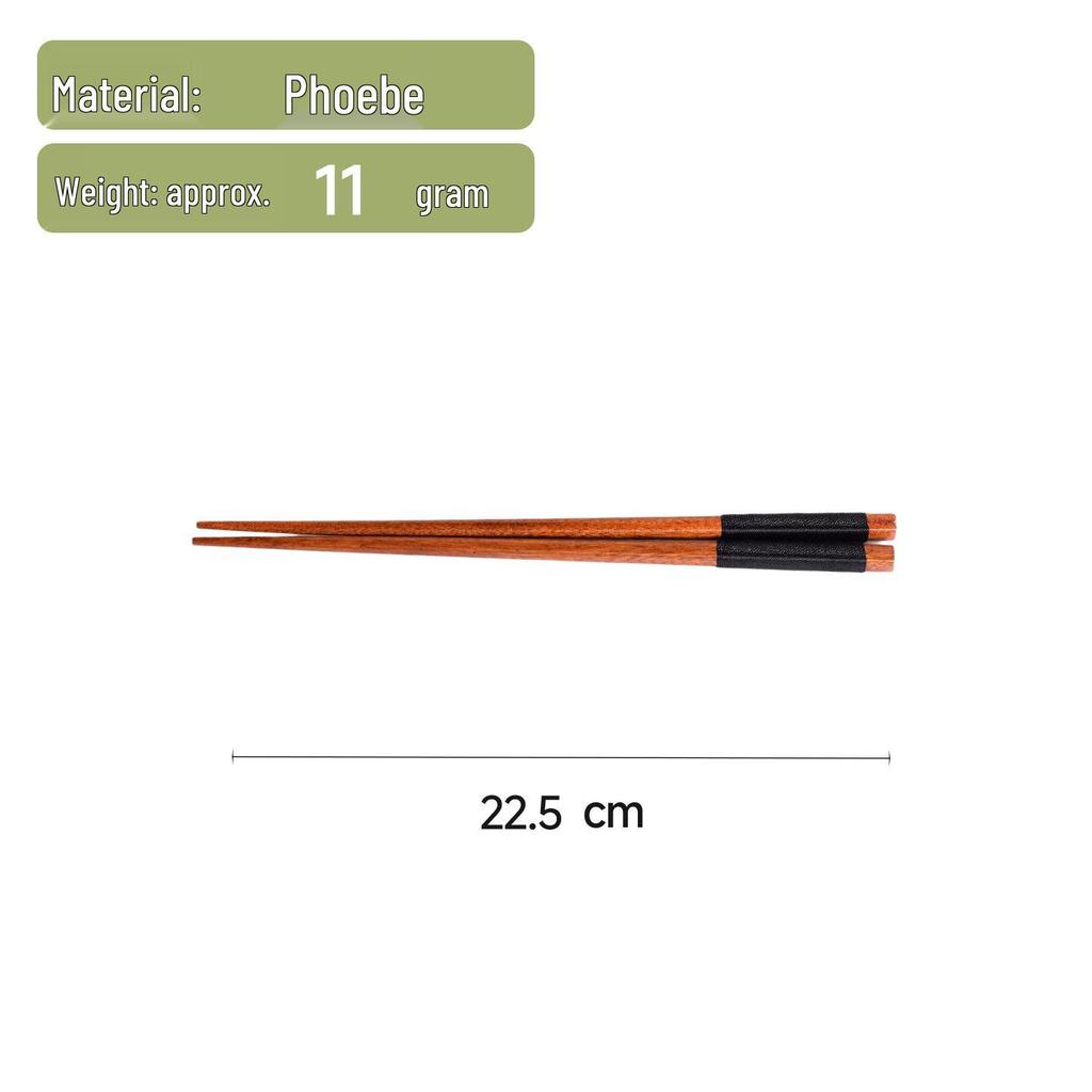 Portable Wooden Cutlery Set: Nanmu Chopsticks, Spoon & Fork