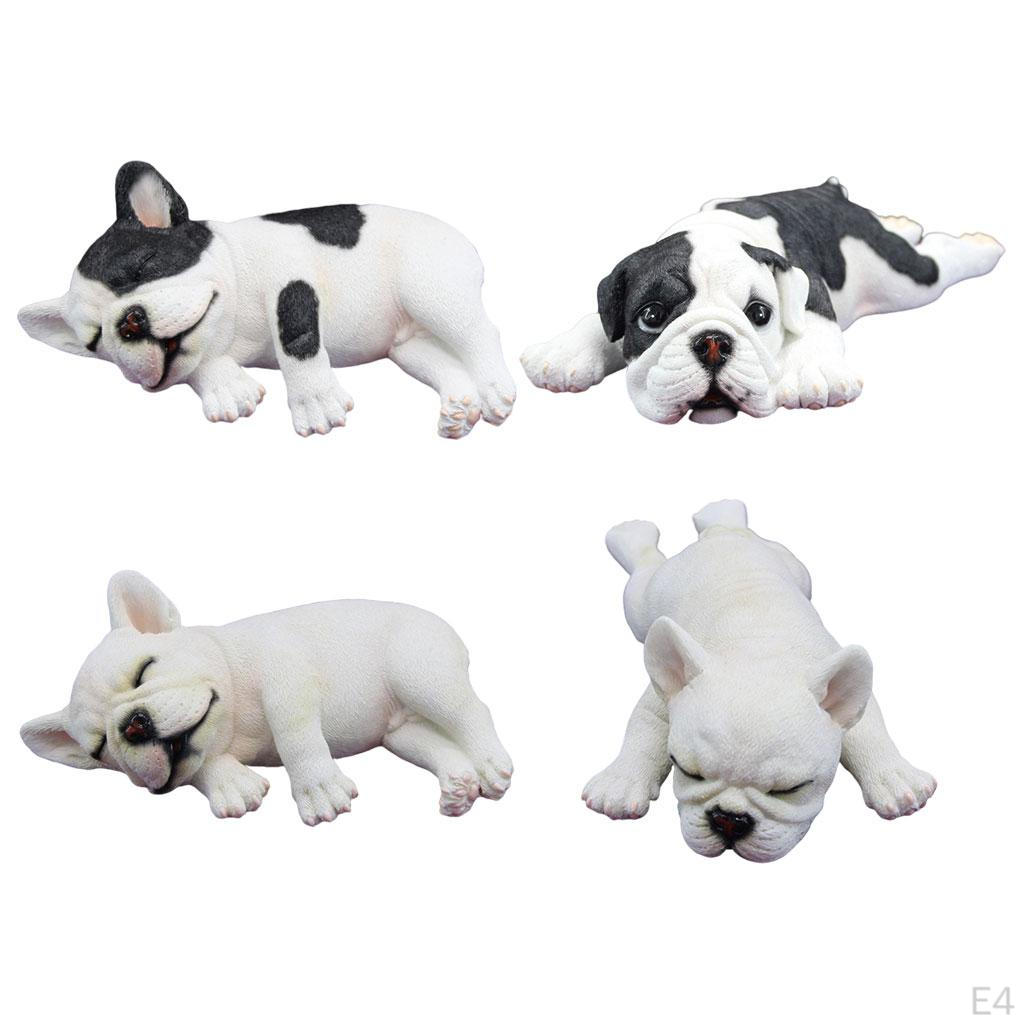 Action Figures, Small Dog Model, Miniature Resin Animal Statues, Desktop Decoration for Toys