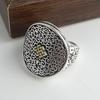 925 Sterling Silver Rings for Women Couple Minimalist Handmade Simple Vintage Pattern Ring Fine Jewelry Gift Prevent Allergy