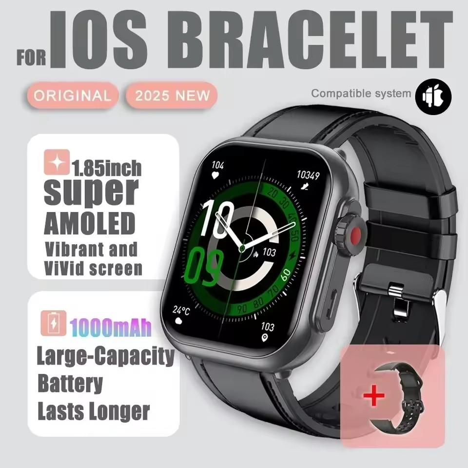 Neue Smartwatch 1000mAh Lange Akkulaufzeit Für Männer Frauen Fitness Sport Bluetooth Anruf Wasserdicht 1,85 Zoll Voll Touch Smartwatch