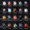 Natural Semi Precious Stone Crystal Mini Apple Pendant for DIY Pendant Thanksgiving Gifts Room Office Decoration Collectibles