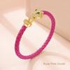 MOONLIGHT Classic Design Exquisite Cheetah Zircon Bracelet for Women Braided Leather Bracelet Quality Banquet Couples Gift
