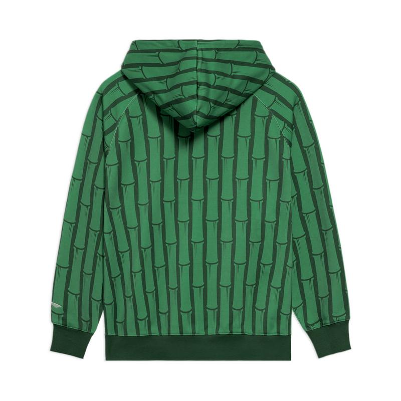 Li-Ning Green Bamboo Pattern Logo Print Pullover Sweatshirt Men sweatshirt AWDS561-1