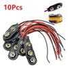 10Pcs 9V Battery Clips 15cm Cable Connection Buckle Battery Clip Connector Hard Shell Type