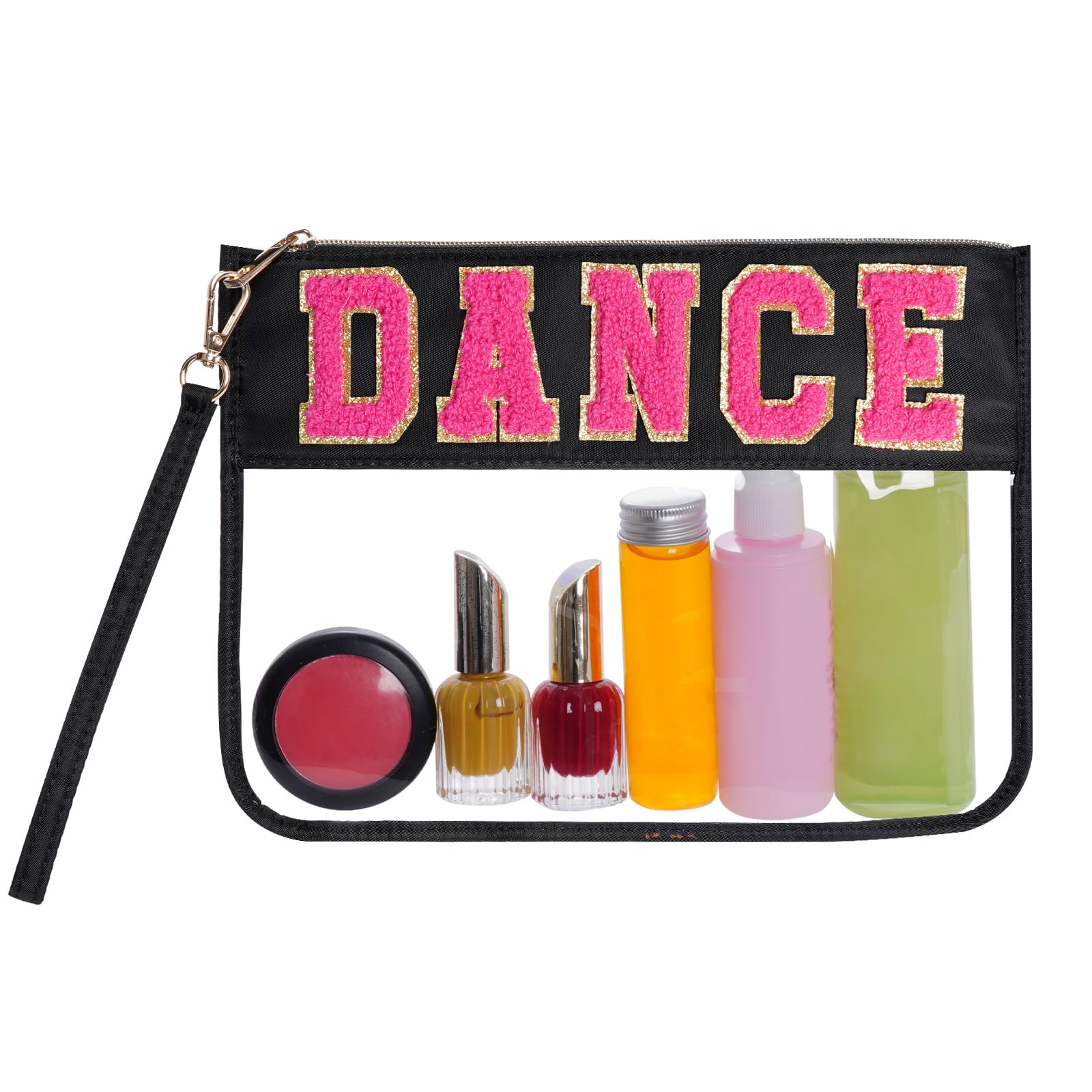 

Синель прозрачные плоские сумки с застежкой-молнией, прозрачная косметичка с буквами, многоцелевые нейлоновые прозрачные косметички, сумка-мешок для спортзала