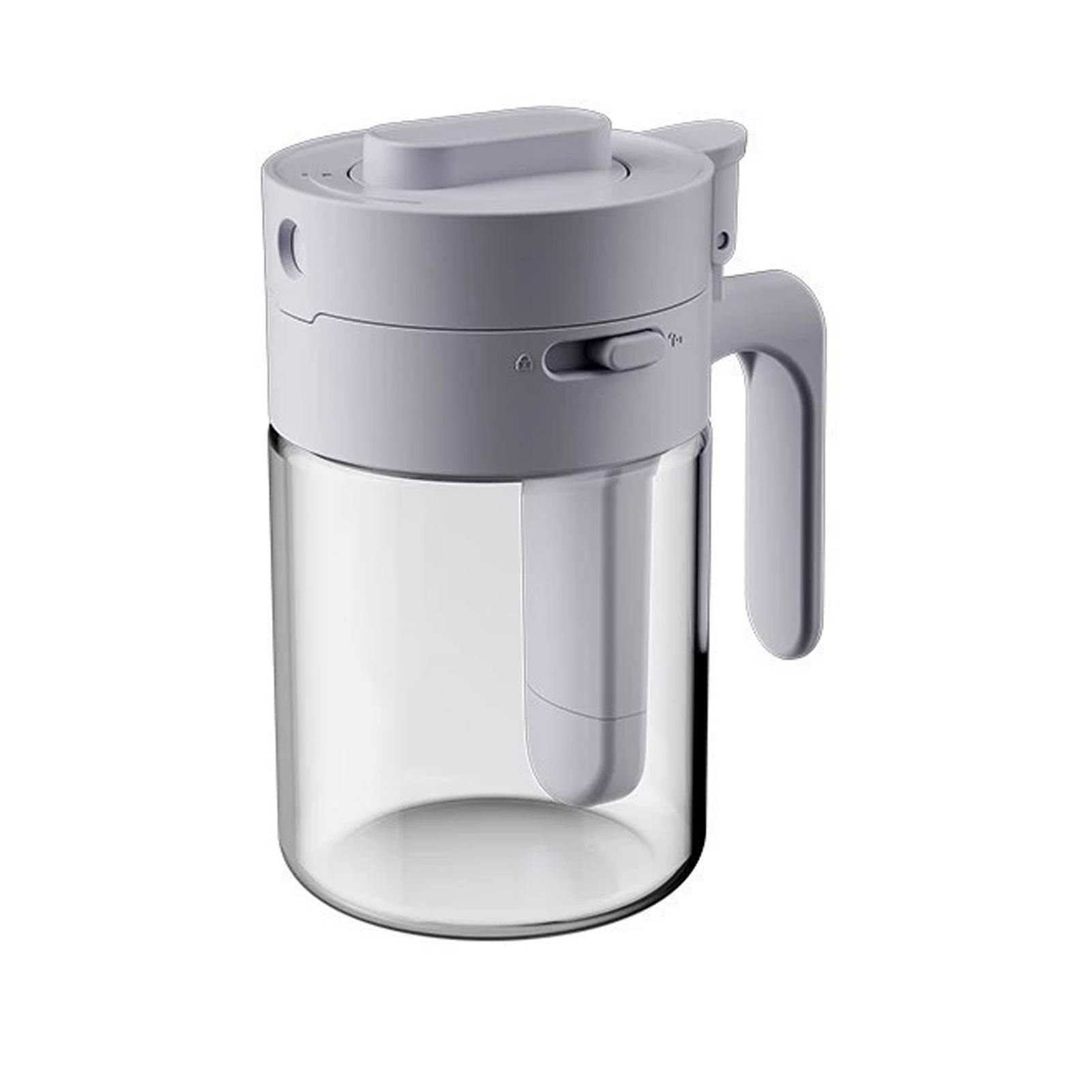 Moisture Proof Seasoning Jar for Home Kitchen, 2 in 1 Salt Container, Glass Seasoning Bottle, Separating Spoon, Glass Seasoning