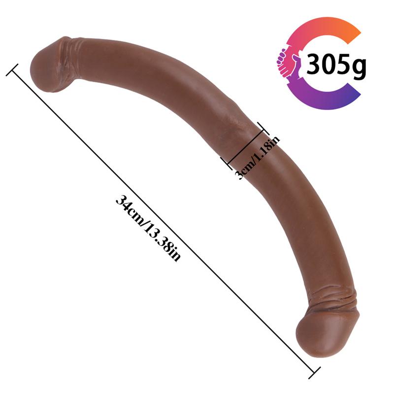 C25 Double Rattlesnake Double-headed Simulation Penis SM Lala Lesbian Double-pointed Adult Sex Products