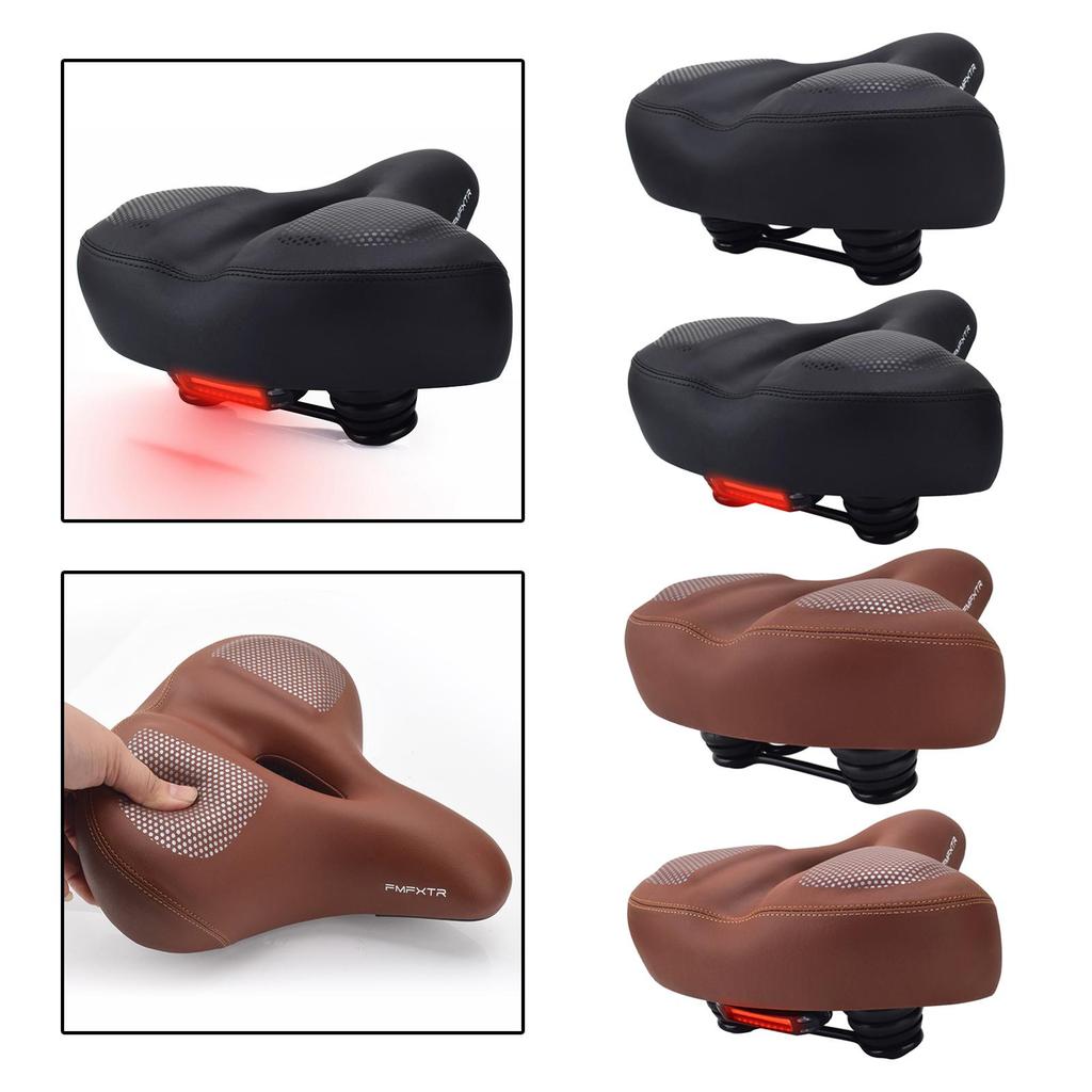 Bike Seat Padded Comfortable Seat with Shock Absorbing Springs Bike
