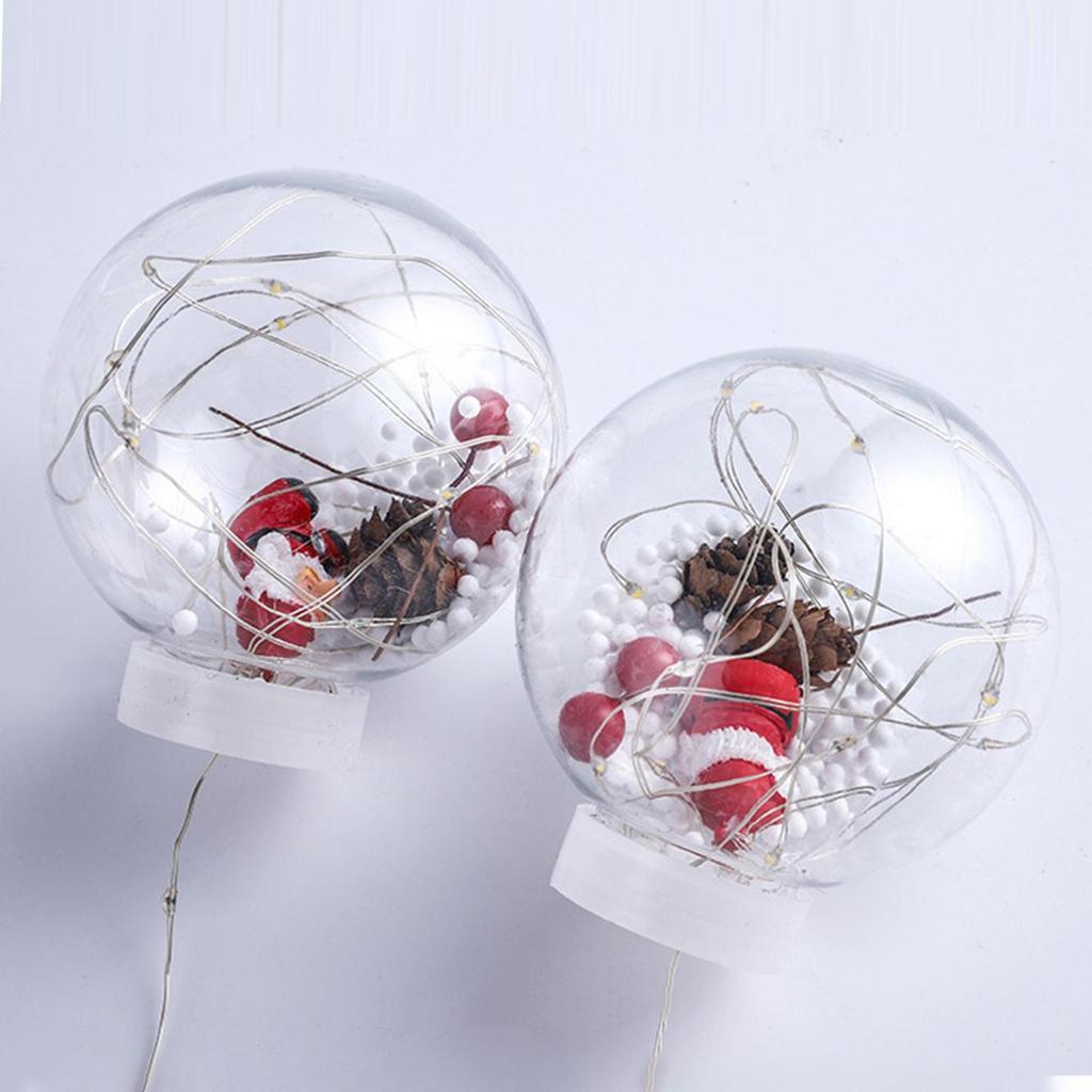 Christmas Transparent Wish Ball Curtain Lights, LED Snowman Decorative String Lights, Holiday Atmosphere Lighting