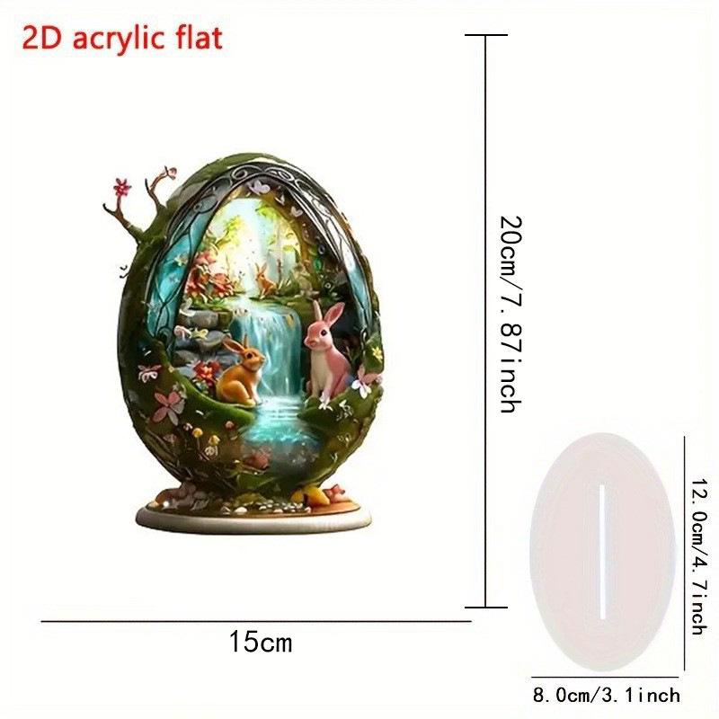 Easter Bunny Colored Egg Acrylic Desktop Ornament