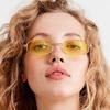 Retro Small Oval Women's Sunglasses Brand Shades  Classic Candy Color Metal Rectangular Sun Glasses Fashion Eyewear