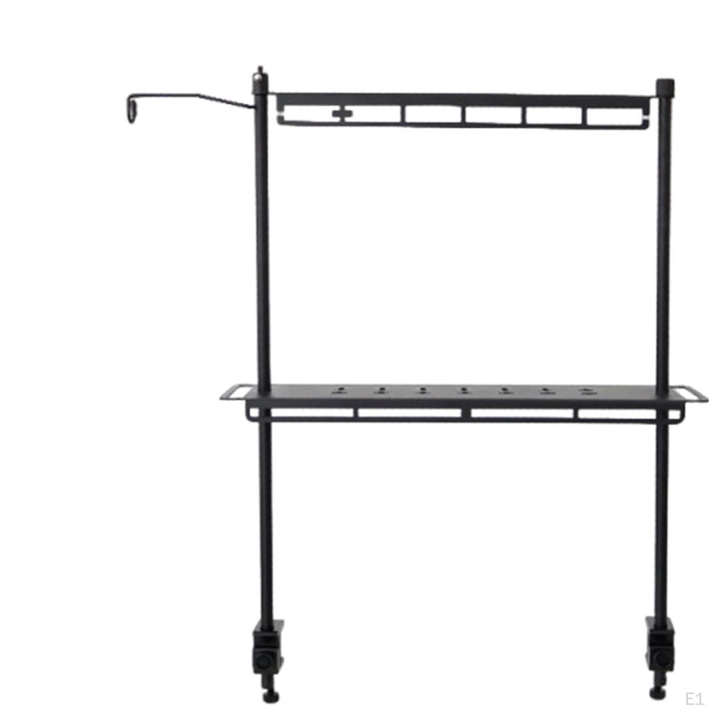 Camping Lantern Stand Lamp Hanger Easy To Install Practical Storage Rack with Table Clamp