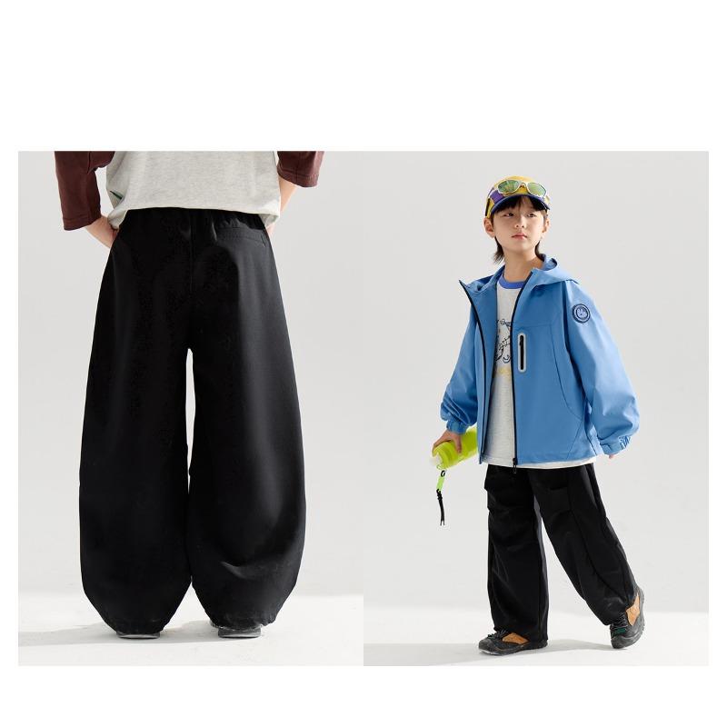 Boys Casual Straight Leg Waterproof Pants For Big Kids Spring Autumn