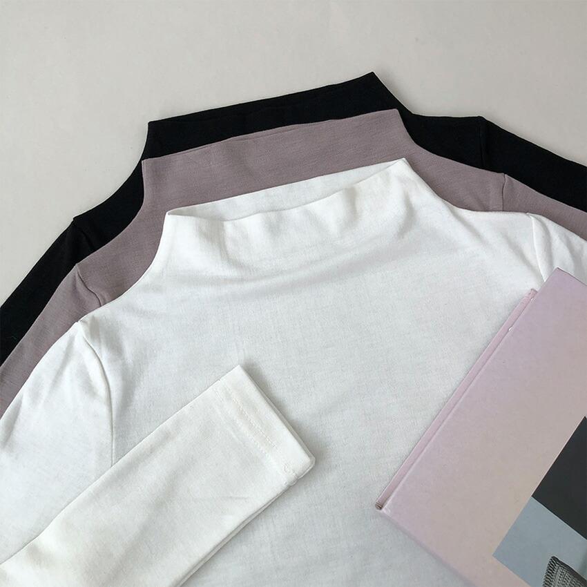 tops Women's Korean Fashion Tops Cut and Sew Long Sleeve Cropped Tight Slim Stretchy Single Color Plain Affordable Simple Feminine Casual Autumn