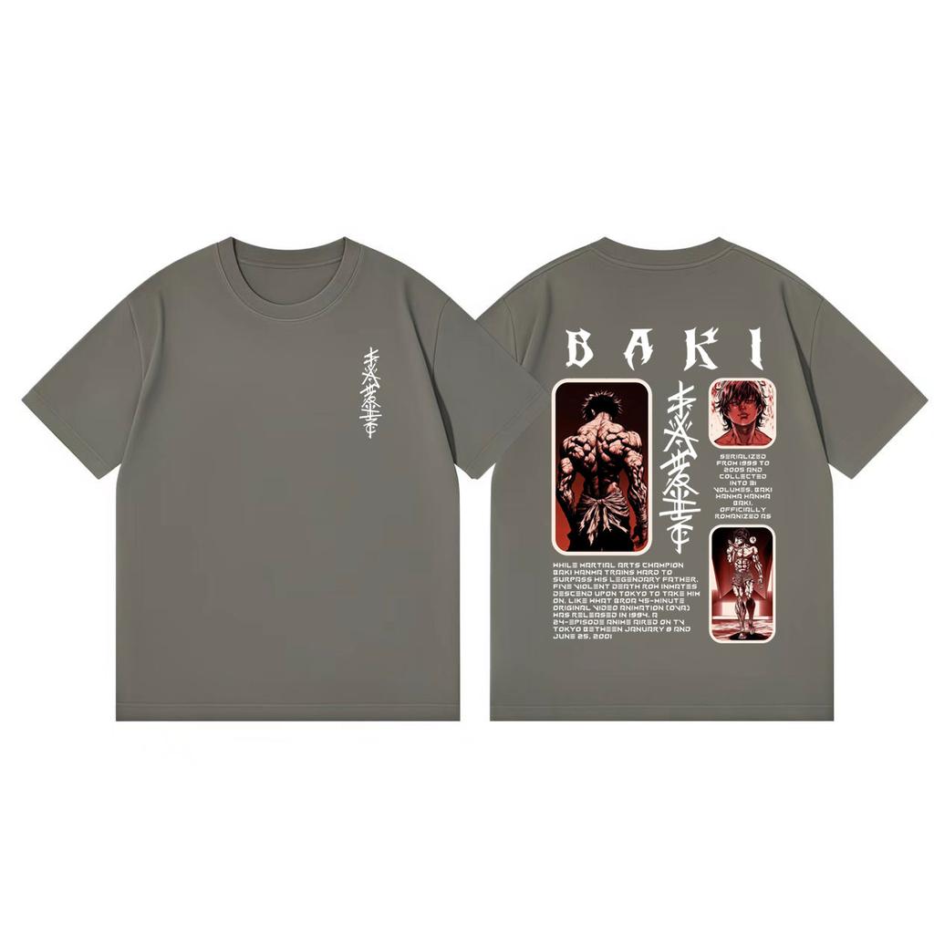 Japanese Anime Baki Graphic T Shirts Men Women Harajuku Manga Short Sleeve Tshirt Fashion Casual Oversized Tshirts Streetwear