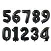 32 "Black Digital Balloon Beauty Thin Version Aluminum Film Balloon Birthday Party Balloon