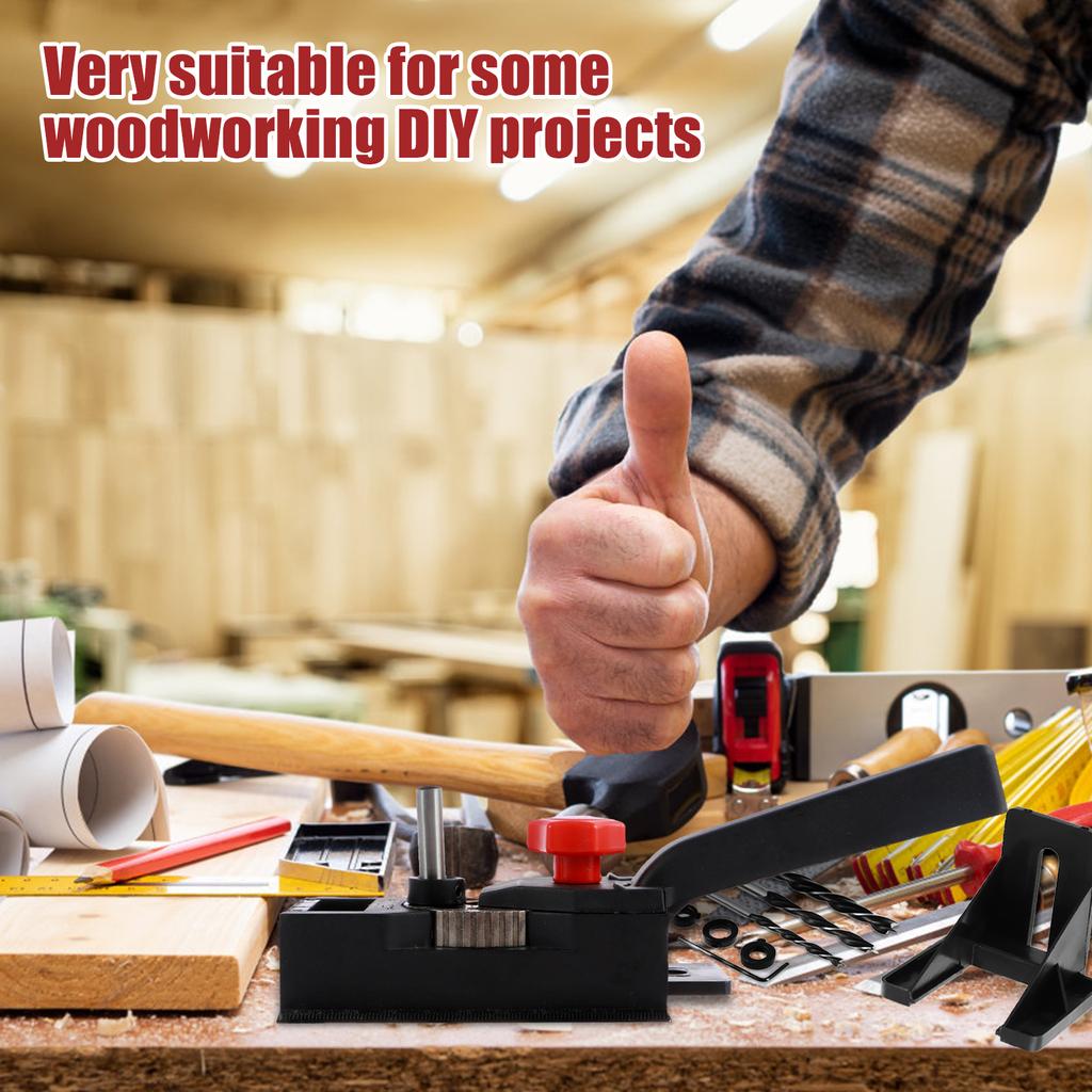 Dowel Drill Guide Self Centering Doweling Jig Kit Drill Bits Drilling Locator Woodworking Straight Hole Drilling Guide